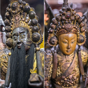 楊府元帥與尤大總巡金身為知名雕刻師父林塗鐵作品。(圖/集義宮爐下弟子邱士傑拍攝、授權)