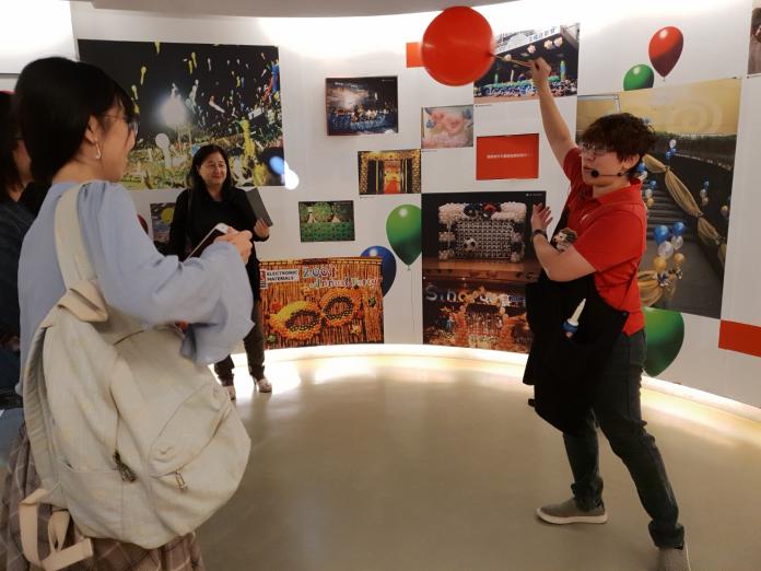 ▲花博小鎮充滿喜和樂，到台灣氣球博物館一遊，兼具知性與童趣。（圖／金武鳳攝，2018.12.2)