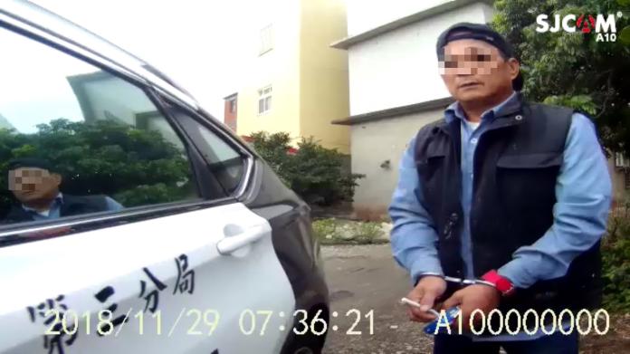 ▲黃姓毒蟲一年內遭第三分局立德所同一名員警逮三次 （記者鄧力軍翻攝, 2018.12.03）