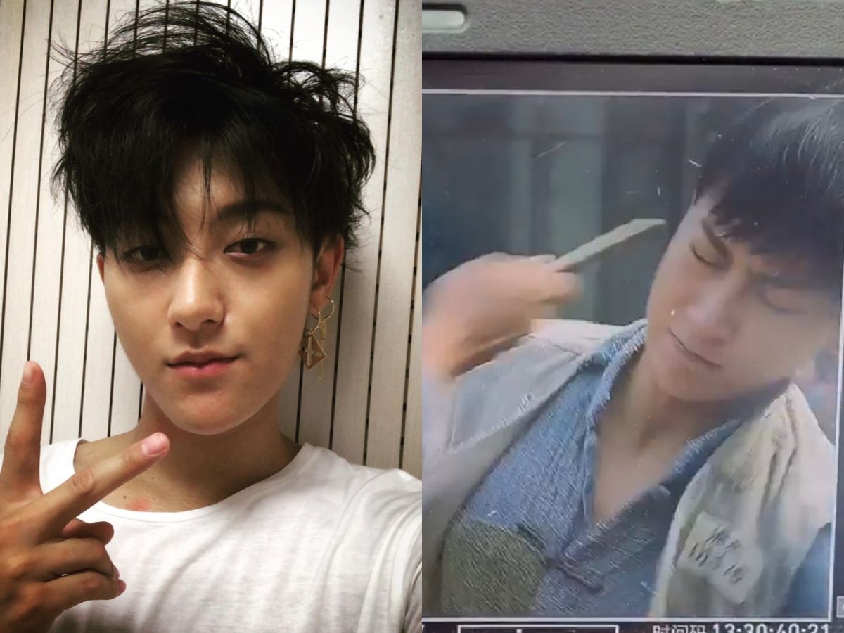  ▲黃子韜被木刀擊中。（圖／翻攝IG,  2018.12.3）