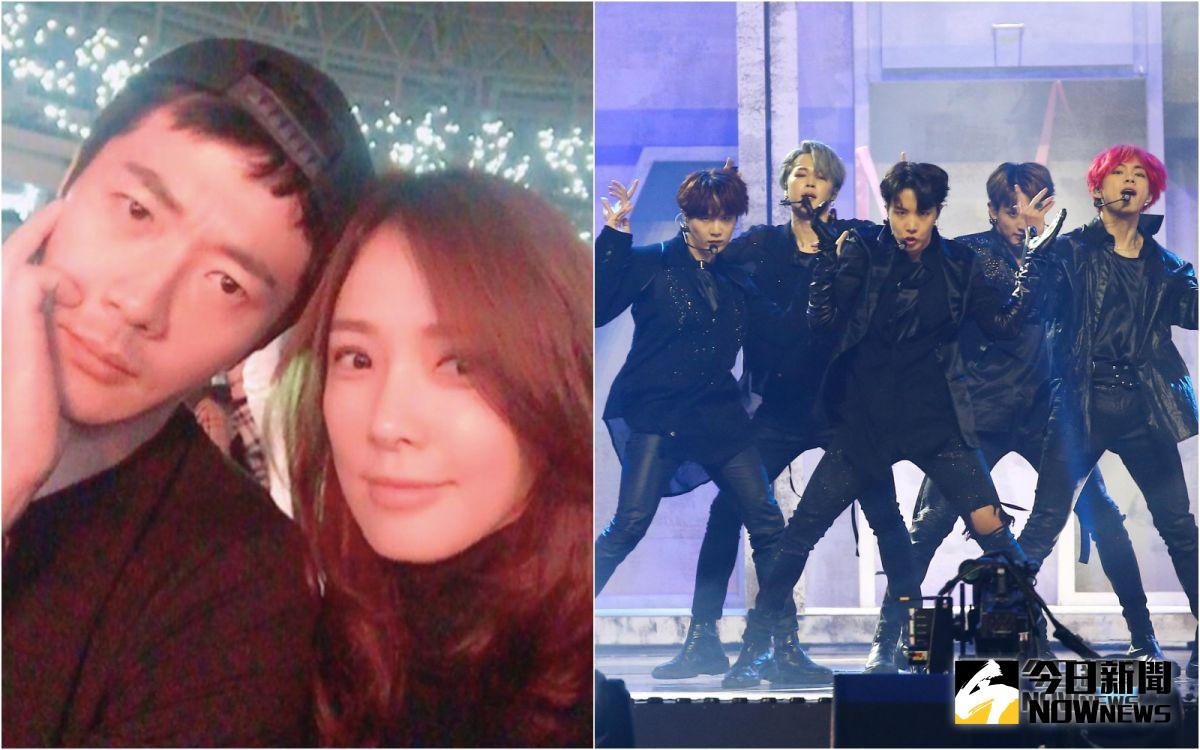 ▲孫兌迎、權相佑夫妻檔（左）遭批用特權讓孩子近距離看藝人。（圖／翻攝孫兌迎IG、MyMusic提供）
