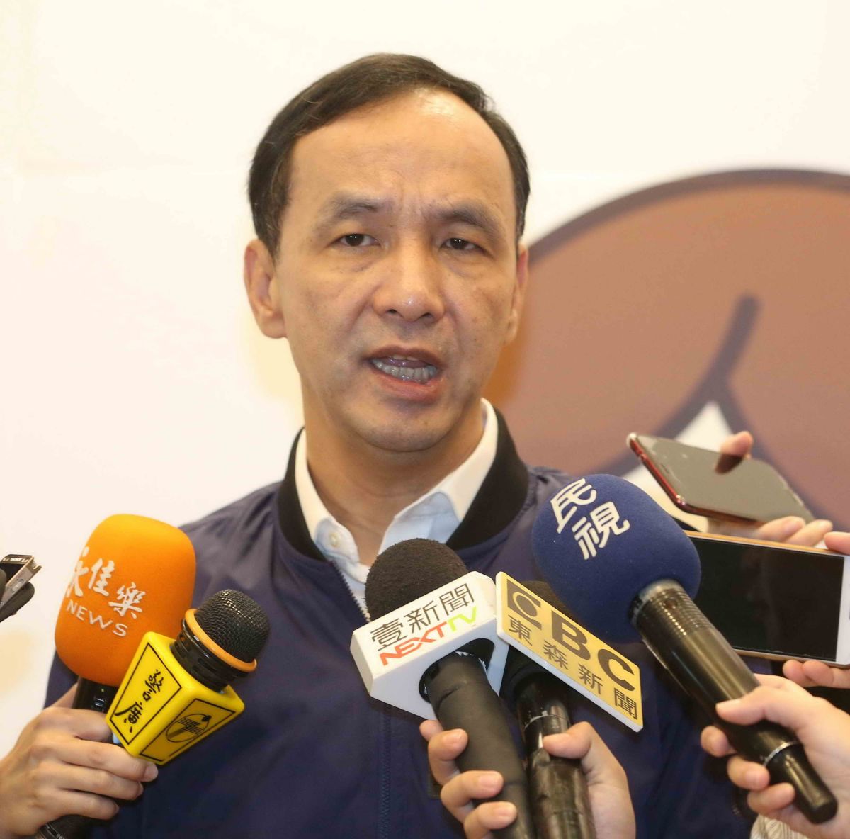 ▲針對葉元之的「烏合之眾」失言風波，新北市長朱立倫認為，他是失言用錯成語，中文回家好好再唸一唸。（圖／記者陳志仁攝，2018.12.06）