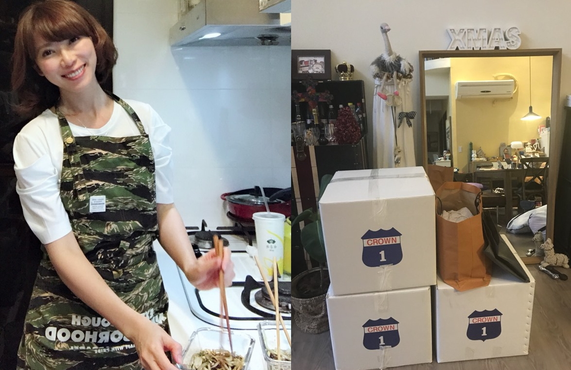 ▲貴婦奈奈 10 月曾 po 出打包照，使用的是跨國搬家公司的紙箱，被網友懷疑早就預謀落跑。（圖／翻攝自貴婦奈奈部落格, 2018.12.06）