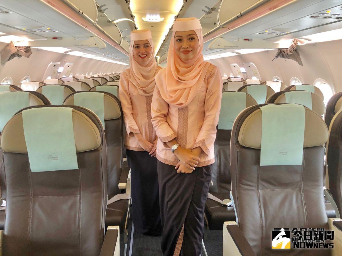 ▲汶萊皇家航空重返台灣天空，《 NOWnews 今日新聞》帶大家搶先體驗空中巴士最新 A320neo 客機。（圖／記者陳致宇攝）