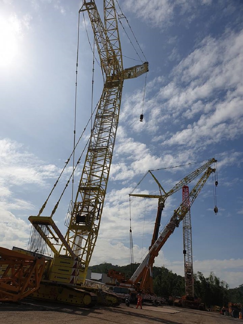 ▲啟德機械起重工程舉辦難得一見的重機械展覽。（圖／胡漢龑提供）