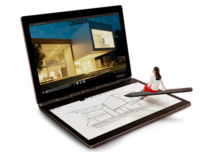 ▲聯想Yoga Book C930採用 E Ink 電子墨水的雙螢幕筆記型電腦。（圖／廠商提供）