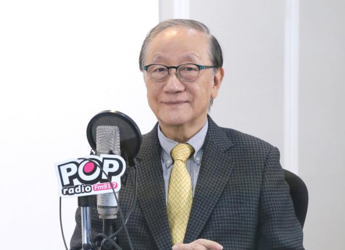 新黨主席郁慕明12日接受廣播節目訪問。（圖／POP Radio提供）