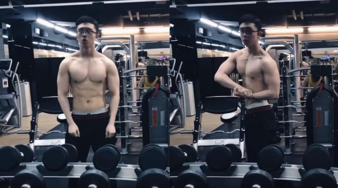 ▲孫安佐 PO 健身影片，大秀精壯胸、腹肌。（圖／YouTube）