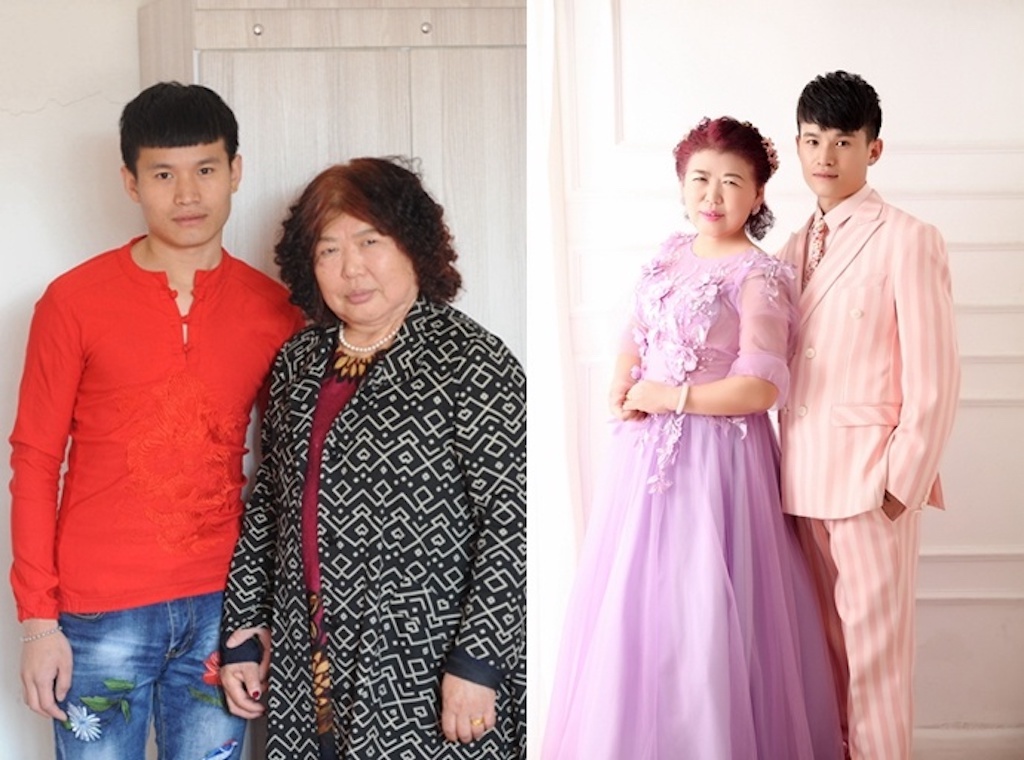 28歲小夥子與65歲大媽上演忘年戀，兩人連婚紗都已經拍好了。（圖／翻攝自《澎湃新聞》）