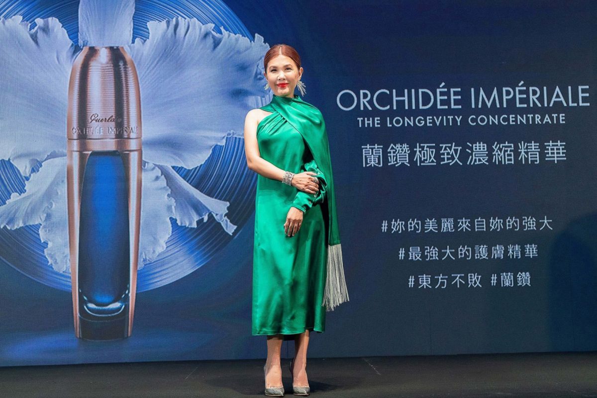 許久未見的張清芳，出席蘭鑽極致濃縮精華上市記者會。圖@嬌蘭