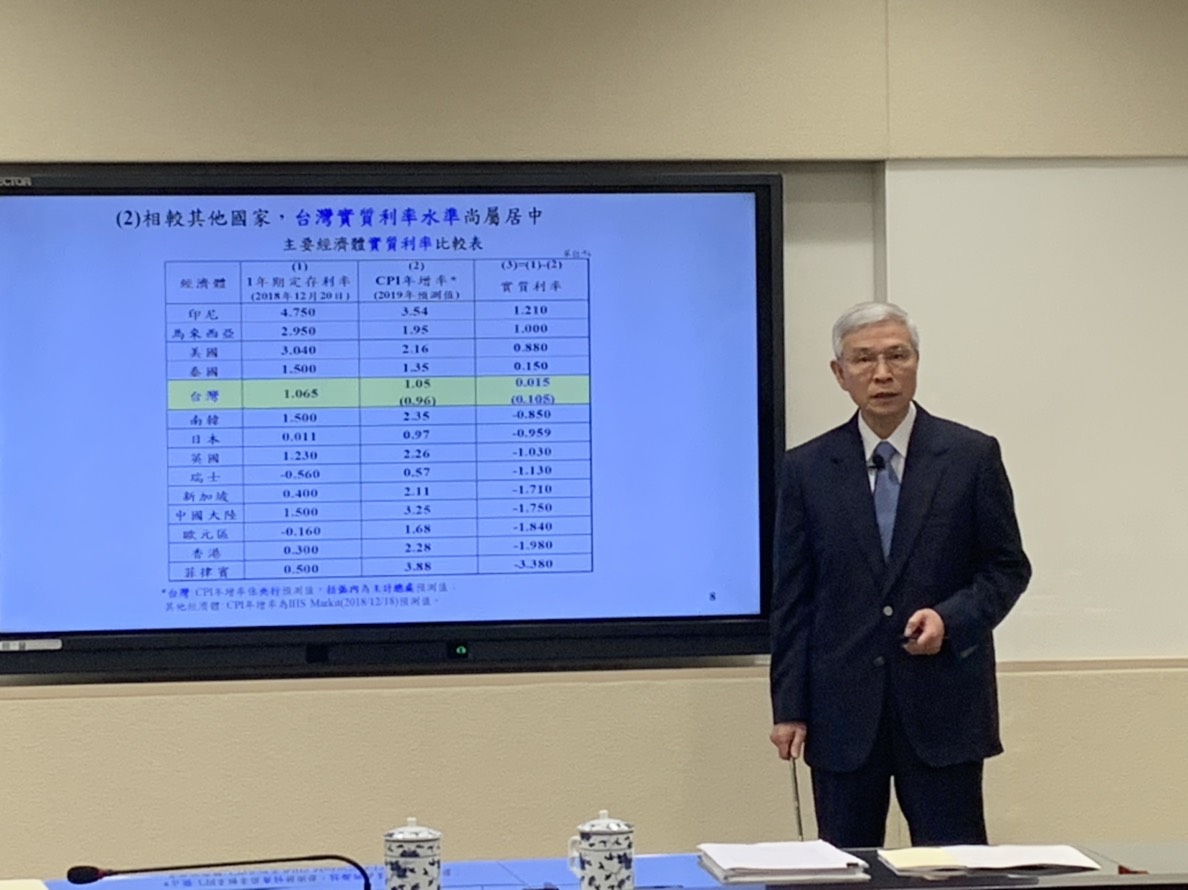 ▲中央銀行總裁楊金龍說明今年第四季理監事會利率續凍的原因。（圖／記者顏真真攝，2018.12.20）