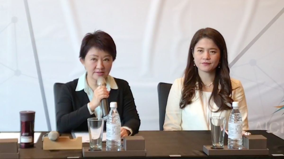 ▲準台中市長盧秀燕昨（23）日發布最後一波人事，其中最大亮點是柯文哲競辦發言人林筱淇名列其中。（圖／翻攝自盧秀燕臉書直播）