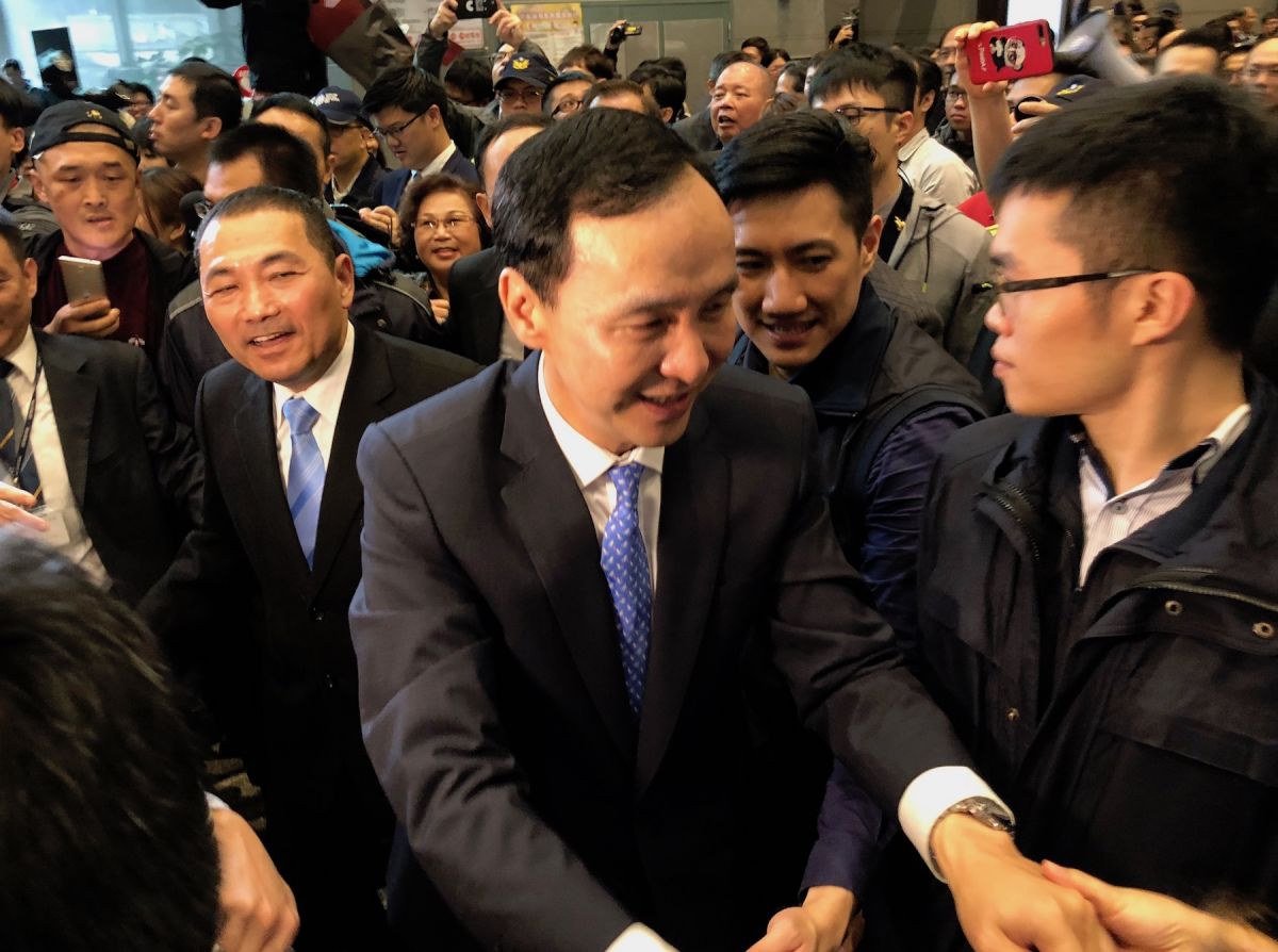 新北市長朱立倫25日卸任，將市政接棒給新任市長侯友宜。（圖／記者葉滕騏攝,2018.12.25）