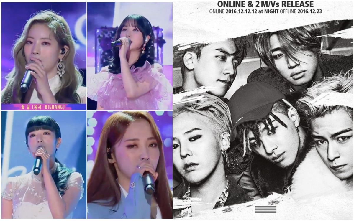 ▲女團搶先表演BIGBANG作品被罵。（圖／Skpb K-POP Live直播、BIGBANG臉書）