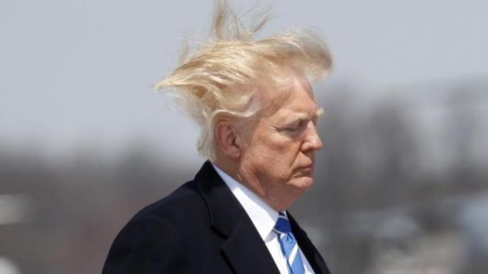 美國總統川普的髮型是他的招牌。（圖／翻攝網路）