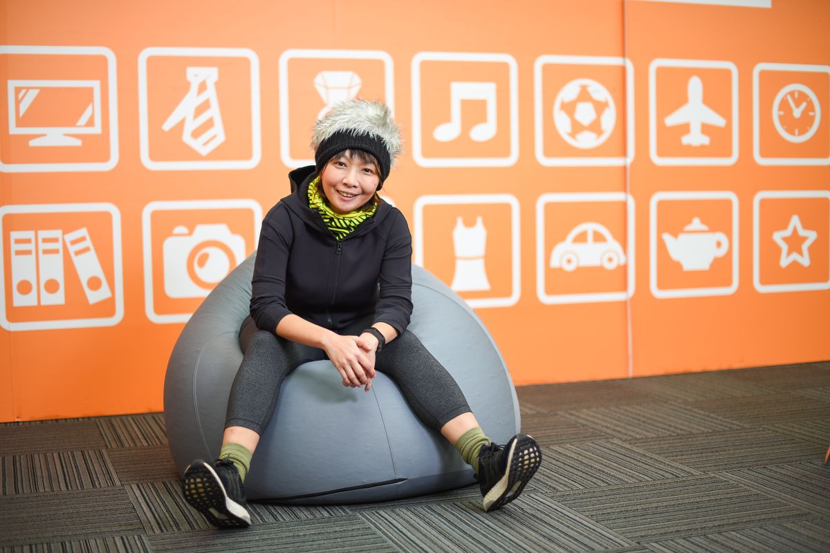 ▲PChome露天拍賣總經理曾薰儀認為「冒險不一定是要去做一件很難的事情」，就像跑馬拉松，其實一點都不難，只要身上有1500元就可以去報名，但90%的人都停在報名之前。（圖／記者陳明安攝） 