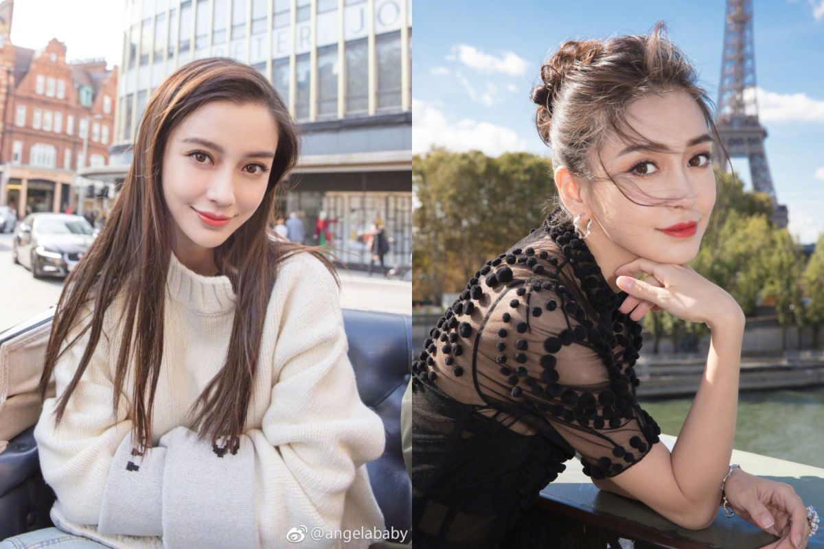  ▲Angelababy在片場連襪子穿脫都由助理服侍。（圖／翻攝微博）