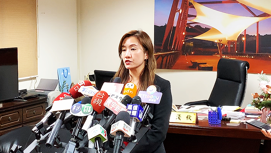 ▲高市新聞局長王淺秋表示，高捷黃線對高雄市民是很重要的交通建設。（圖／記者郭俊暉攝 , 2018.12.27）