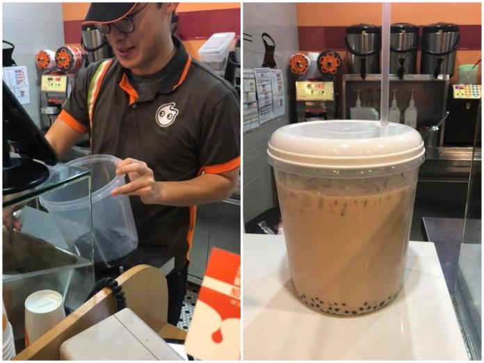 ▲紐約 COCO 飲料店為亞裔女孩特製 11 公升的巨無霸珍奶。(圖 / 翻攝自臉書社團「subtle asian traits」)