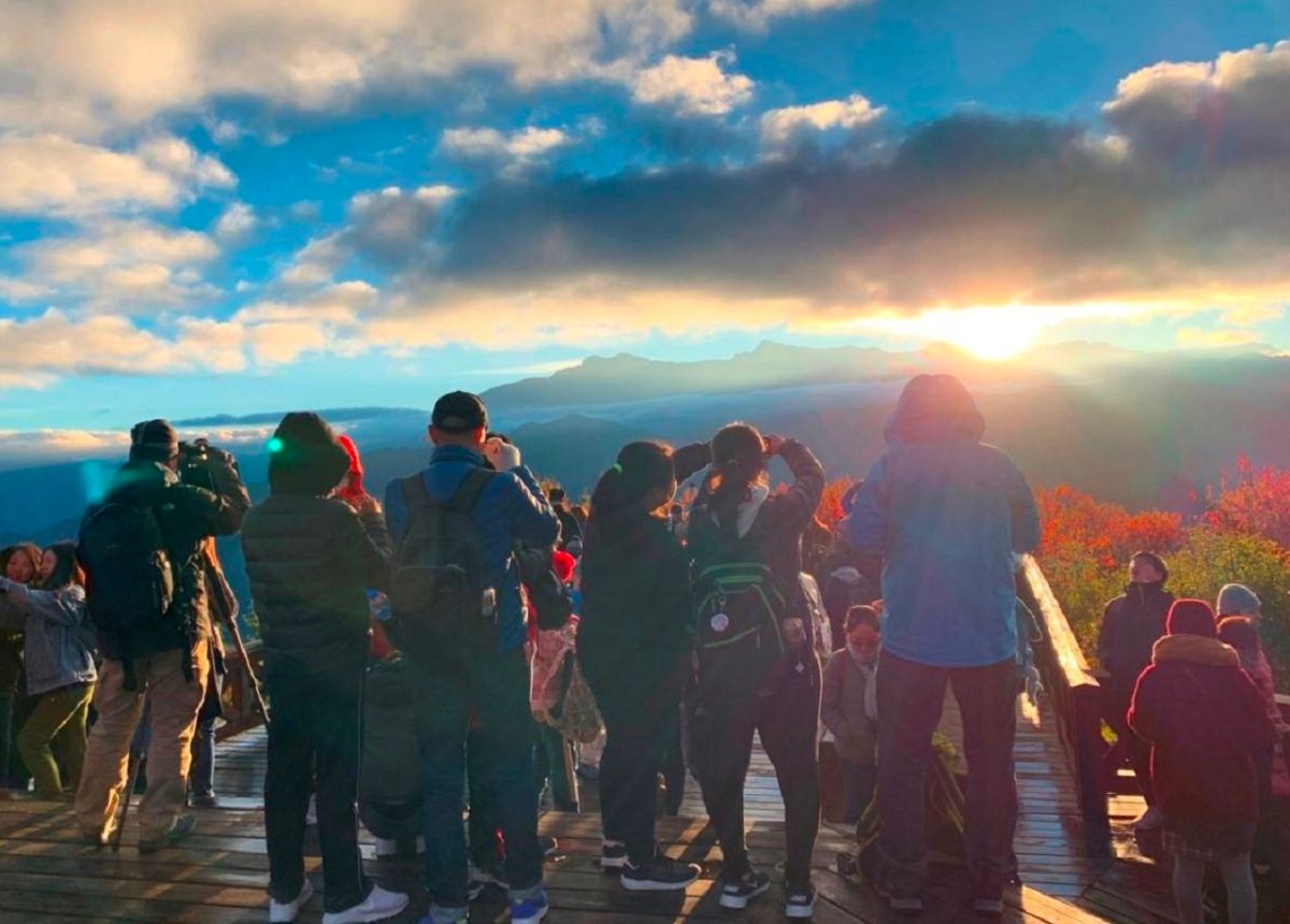 ▲1229日的阿里山日出。（圖／記者 鍾 聲翻攝 , 2018.12.29）
