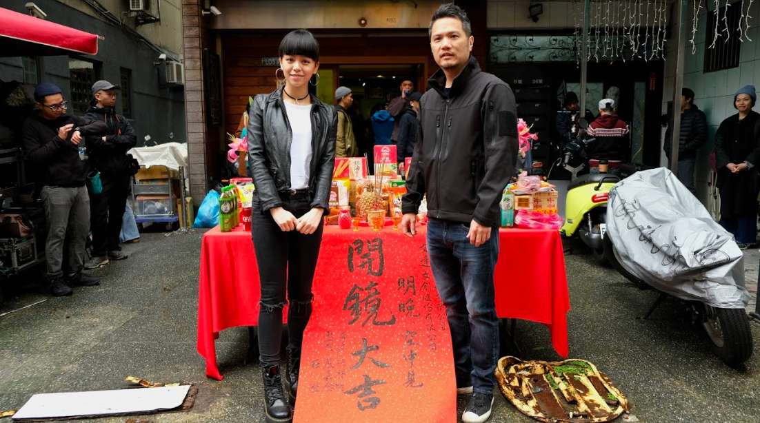 ▲《明晚，空中見》開鏡，宋芸樺、導演孫啟明。（圖／福斯提供）