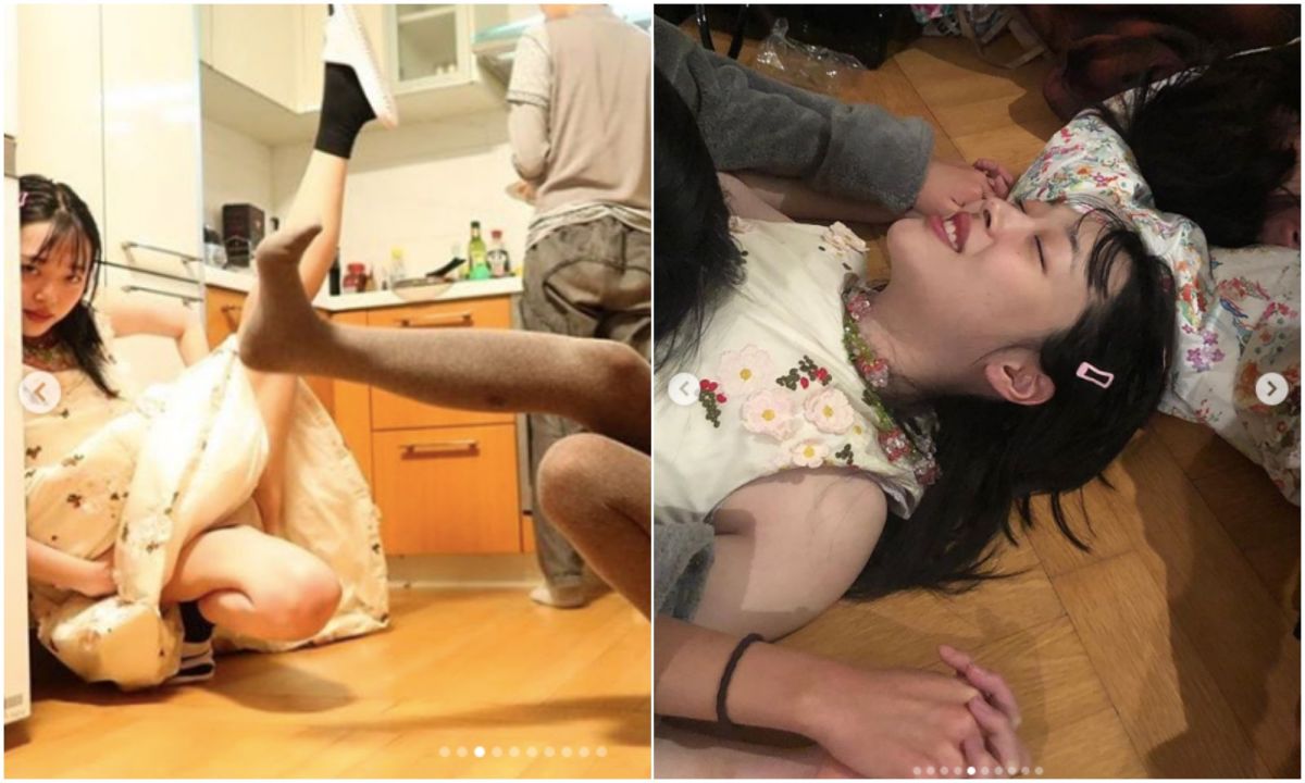 ▲雪莉元旦開趴，大方秀出詭異照片。（圖／雪莉IG）