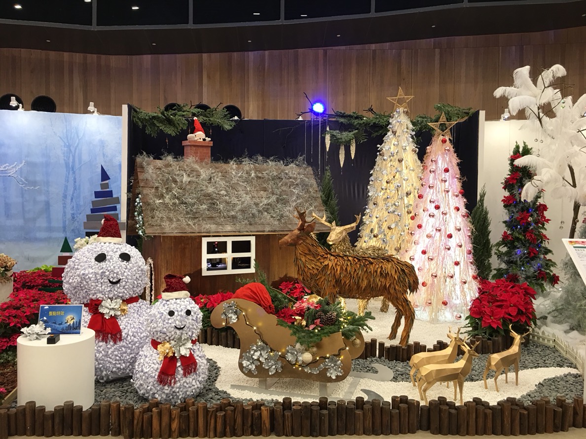 ▲台中花博花舞館聖誕嘉年華設計大賽展期倒數 (圖／柳榮俊翻攝2019.1.4)
