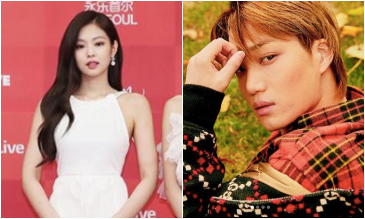 ▲Jennie（左）今是元旦認愛Kai後首露面，見到媒體很緊張。（圖／金唱片、Kai IG）