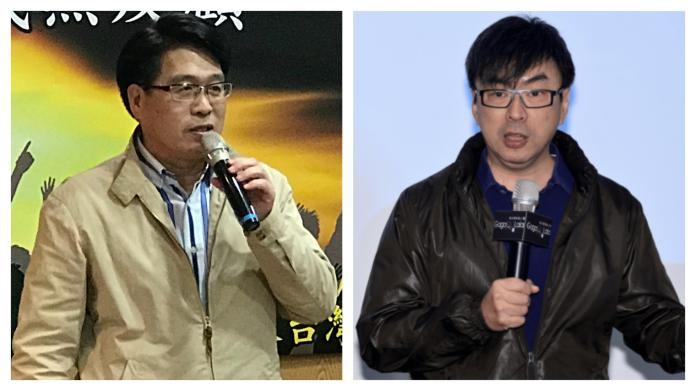 民進黨主席候選人游盈隆（左）、民進黨立委段宜康。（合成圖／NOWnews）