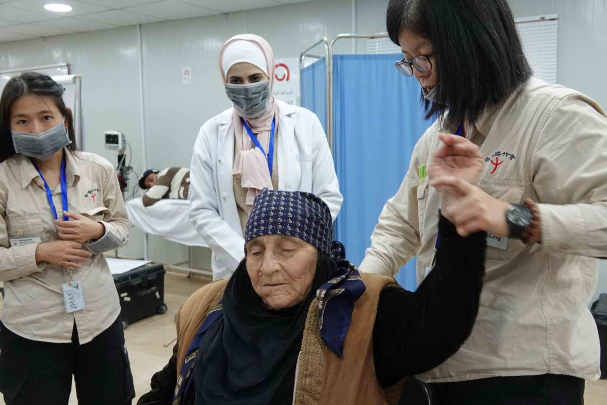 ▲台灣路竹會醫療團一行38人，選在107年的耶誕節前夕，前往約旦札塔里難民營義診。（圖／台灣路竹會提供）