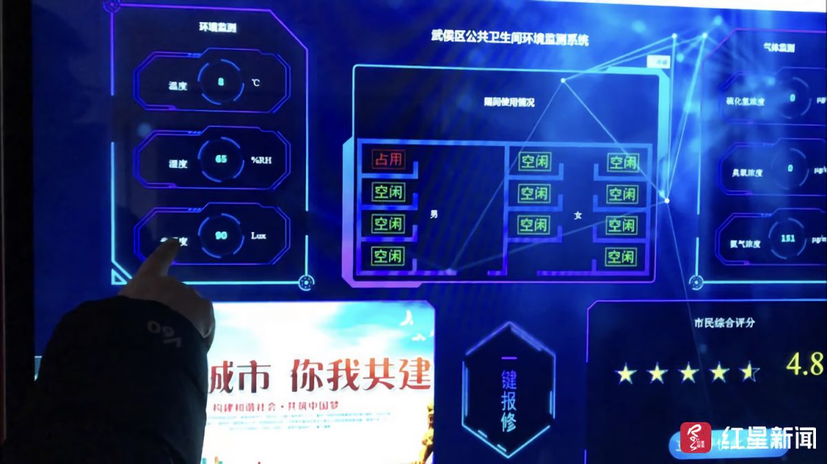 ▲習近平2015年提出要搞「廁所革命」，在四川成都，近日便出現了一個被譽為「最聰明廁所」的智能廁所。 (圖 / 翻攝自紅星新聞)