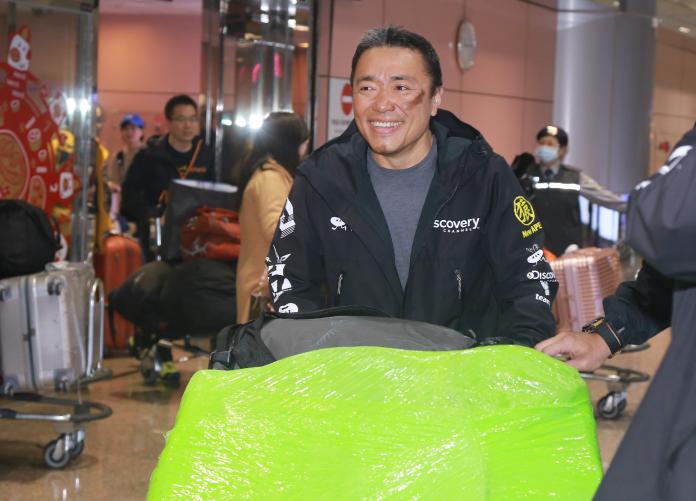 ▲橘子南極長征隊成功返國，隊長橘子基金會創辦人劉柏園也順利返國。（圖／記者葉政勳攝 , 2019.01.08）