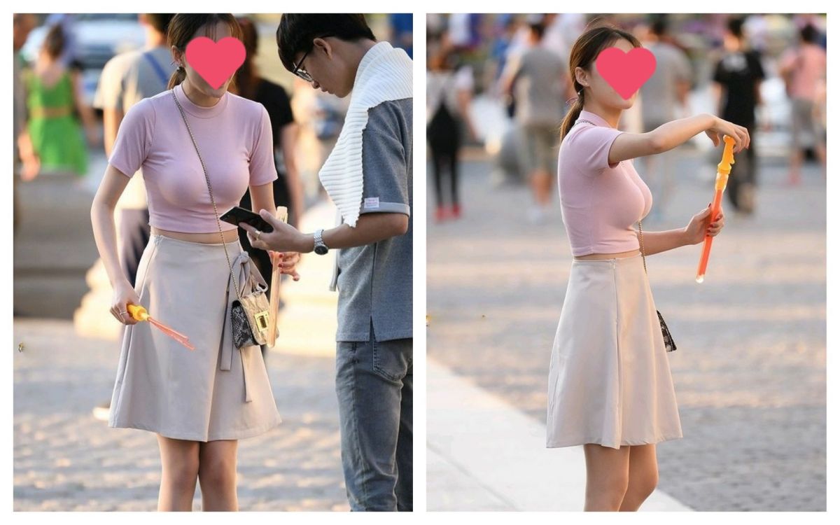 ▲網友分享的哈爾濱街拍正妹，讓鄉民驚為天人。（圖／翻攝自批踢踢表特版）