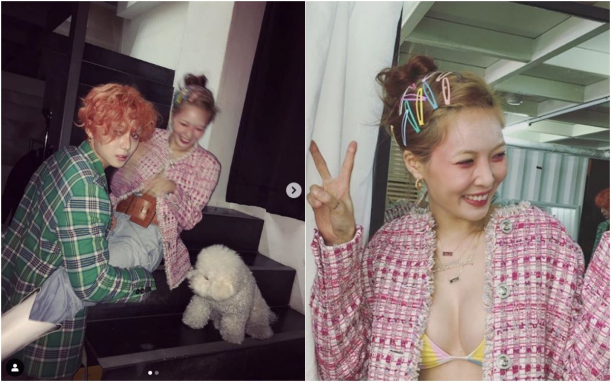 ▲泫雅開心分享與男友的親密照片。（圖／泫雅IG）