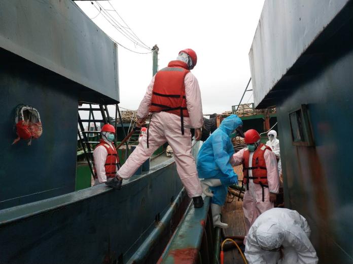 大陸漁船起出10公斤豬肉　海巡防疫單位危機總動員
