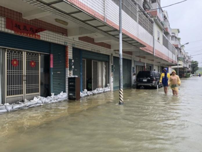 823豪雨造成台南安南區多處嚴重積淹水