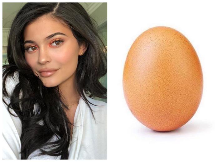 Kylie Jenner世界最多讚貼文 被一顆蛋打敗了！
