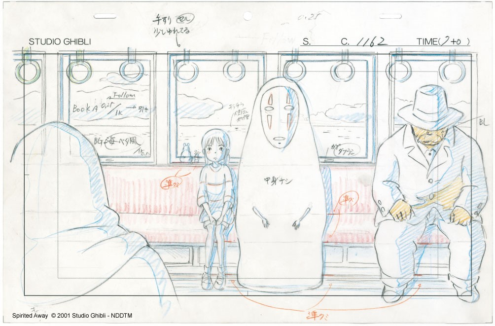 吉卜力工作室手稿將來台展出，透過手稿真跡即可一窺人氣角色誕生歷程，圖為神隱少女手稿。（圖／主辦單位提供）