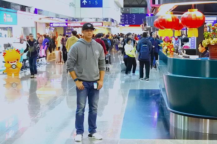 陳偉殷搭機返美（圖／記者劉祐廷攝）