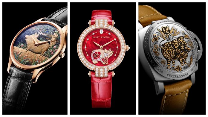 編輯精選三款風格迥異的金豬錶款，你最喜歡哪一款？圖@Chopard、Harry Winston、Panerai