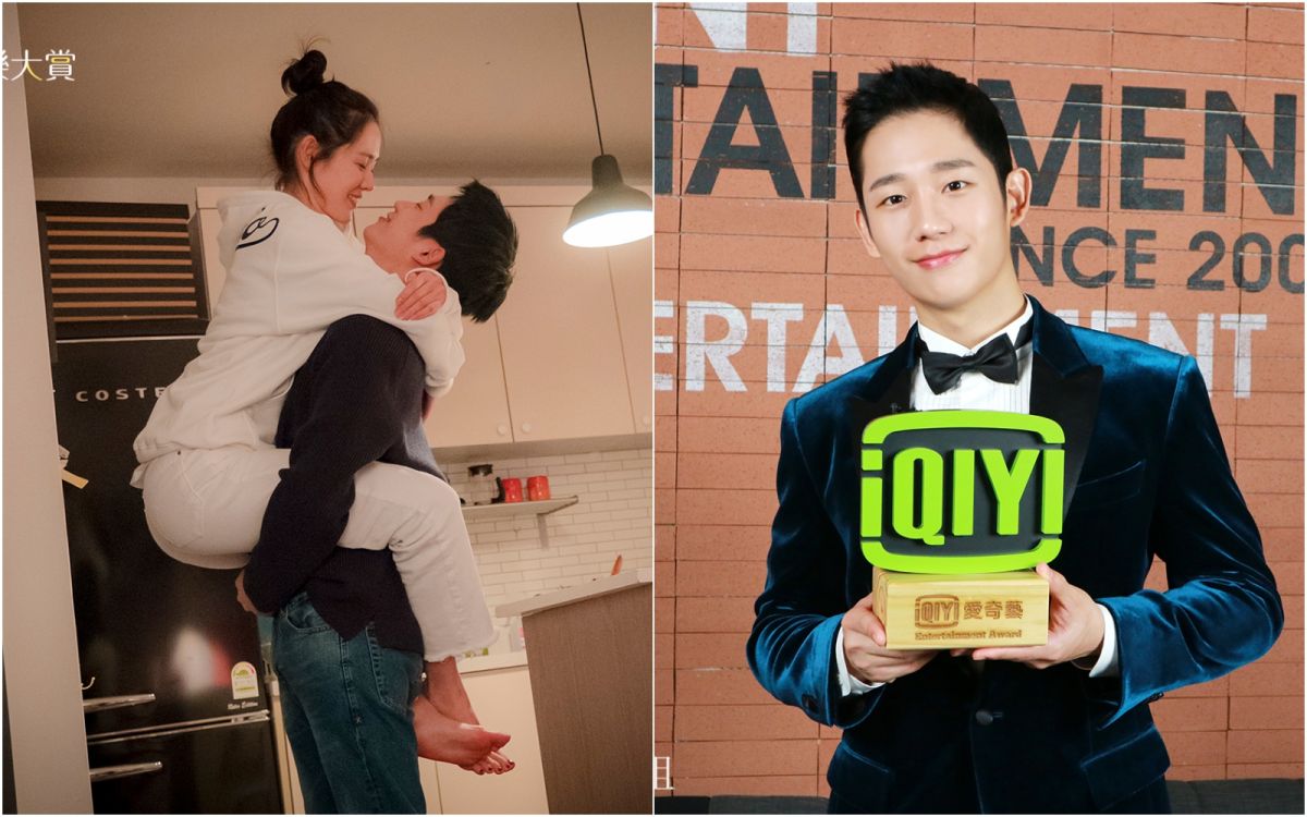 ▲丁海寅（右）跟孫藝真的甜蜜橋段讓粉絲「心臟爆擊」。（圖／愛奇藝台灣站）