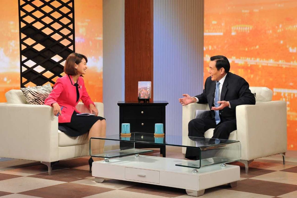 ▲前總統馬英九接受專訪。（圖／台視提供）