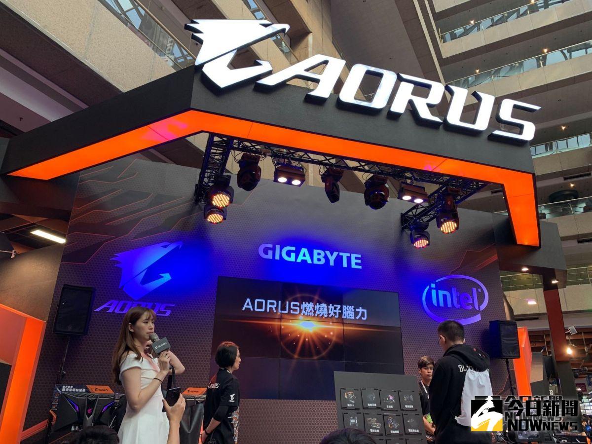 ▲AORUS為技嘉電競品牌，全系列頂級電競產品進駐 2019 TGS 台北國際電玩展中。（圖／記者劉士成攝 2019.01.27）