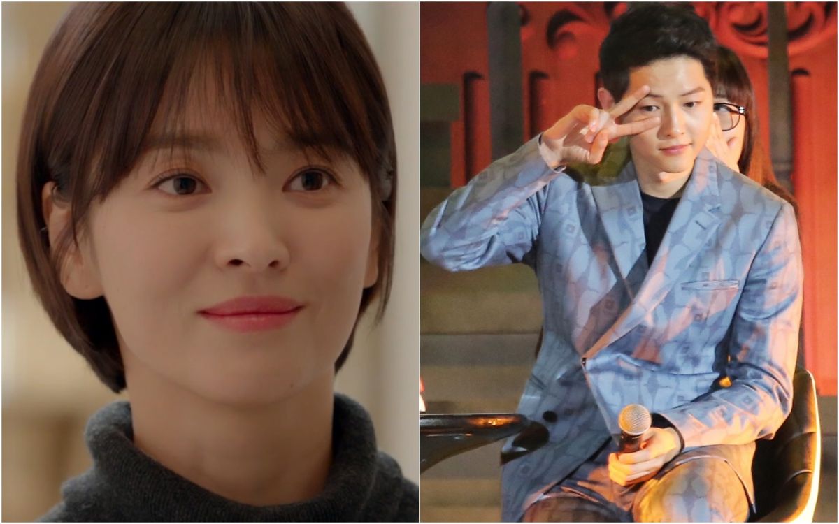 ▲《男朋友》慶功宴，男員工搶著跟宋慧喬合照。（圖／愛奇藝台灣站、資料照）