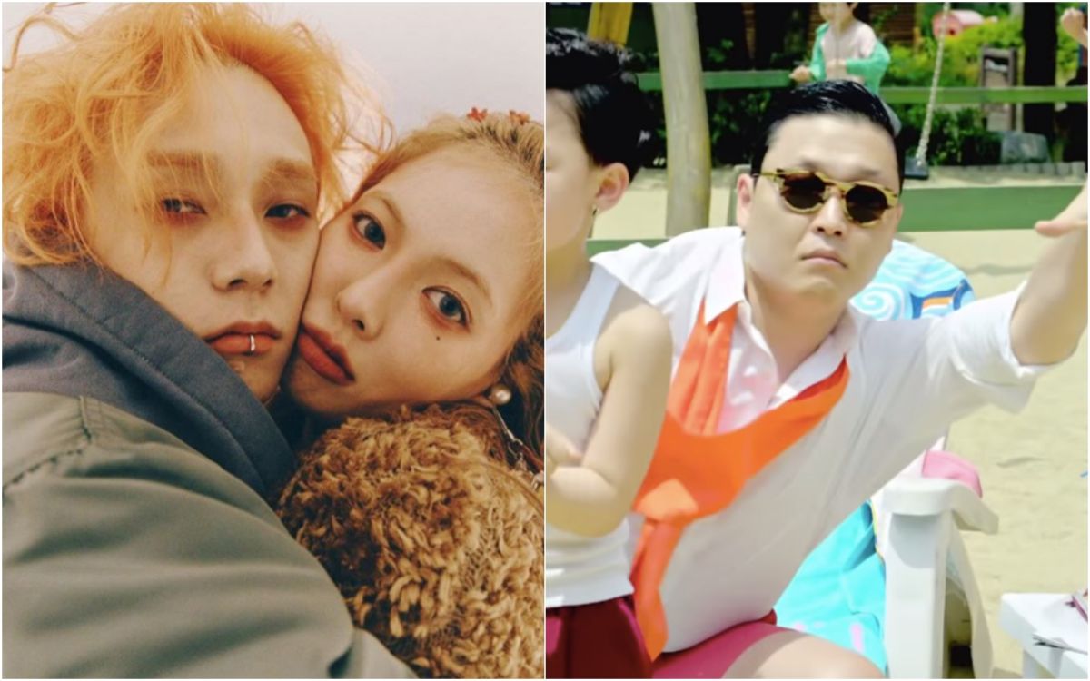 ▲泫雅揪男友與PSY簽約。（圖／PSY YouTube、泫雅IG）