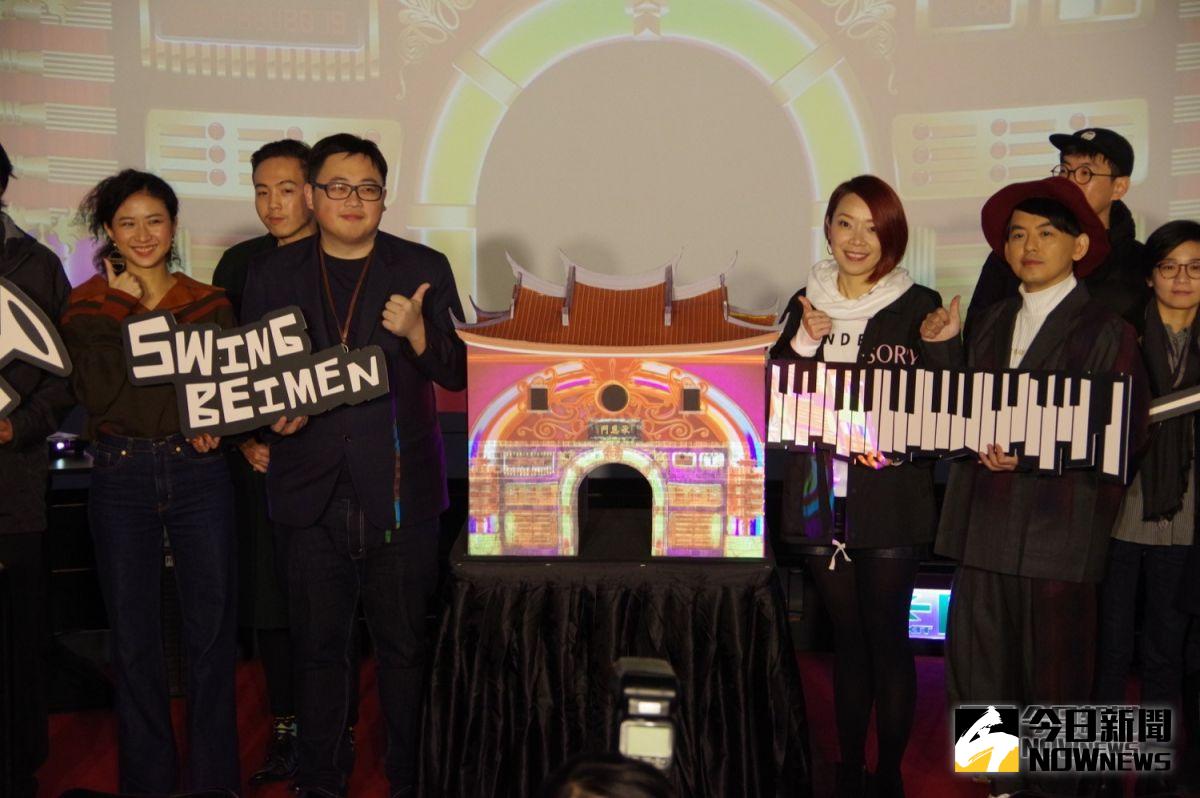 ▲台北燈節重頭戲「搖擺北門」光雕投影秀今（ 29 ）日正式曝光。（圖／記者陳致宇攝, 2019.01.29）