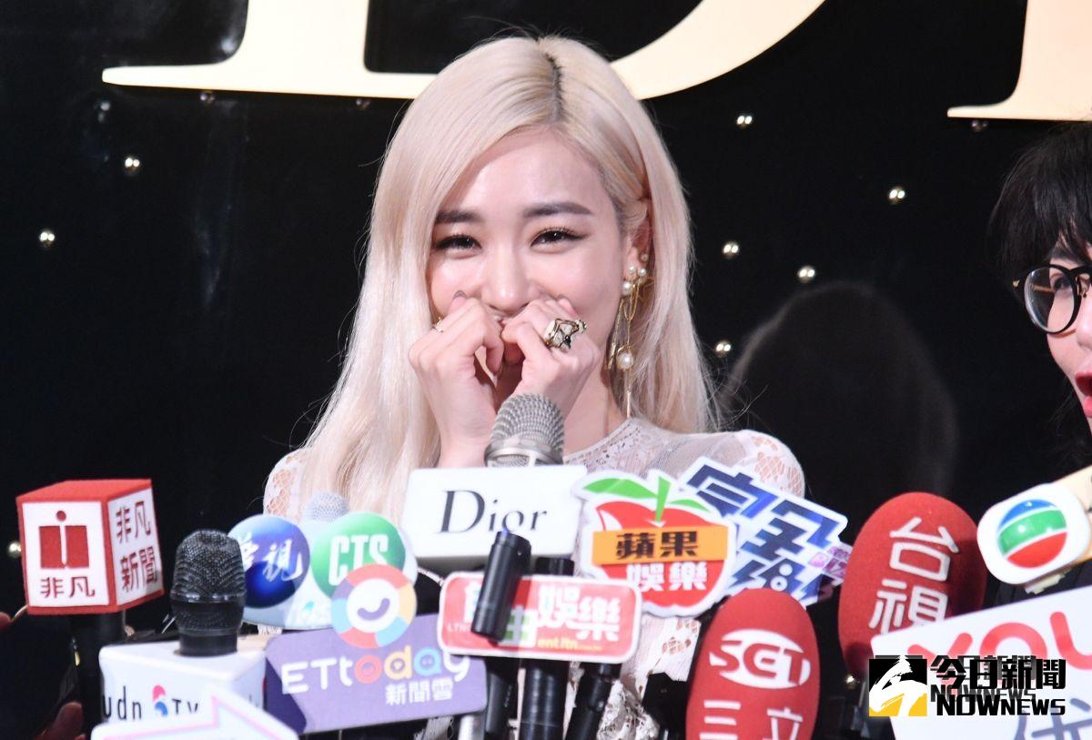 ▲蒂芬妮來台出席化妝品活動。（圖／記者林柏年攝）
