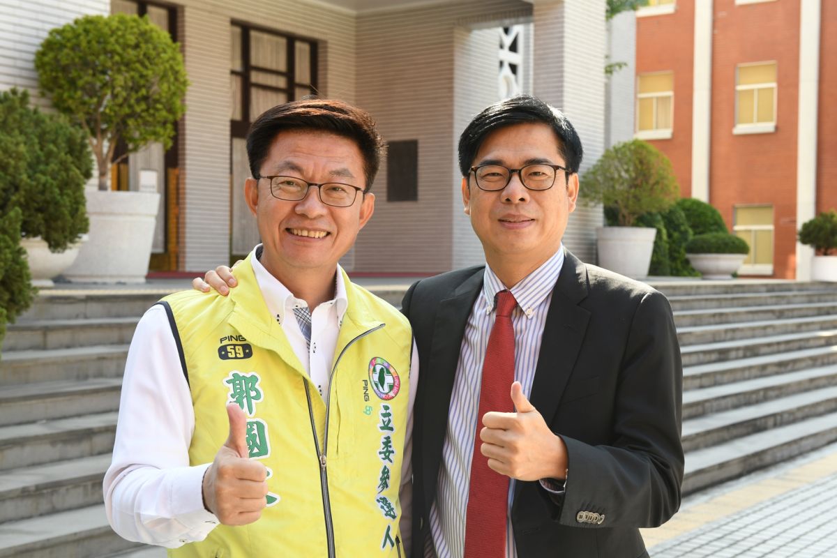 ▲行政院副院長陳其邁力挺郭國文。(圖/記者陳聖璋翻攝)