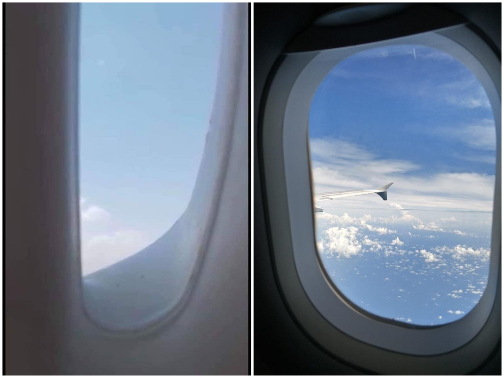 ▲飛機窗？牛奶瓶？傻傻分不清楚。（圖／翻攝自爆廢公社二館）