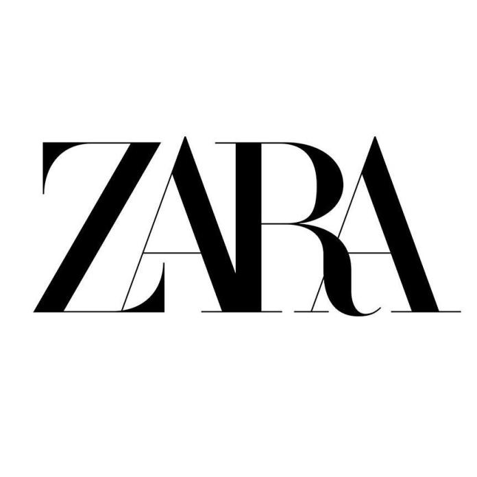 快時尚品牌Zara更改後的新Logo。圖＠Zara臉書